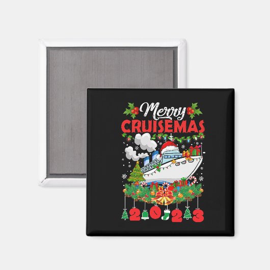 Merry Cruisemas Family Cruise Weihnachten 2023 Spa Magnet (Vorderseite/Rückseite)