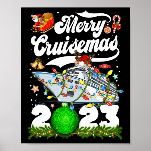 Merry Cruisemas Family Cruise Weihnachten 2023 Spa Poster (Vorne)