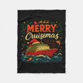 Merry Cruisemas Funny Christmas Cruise Vacation Fleecedecke (Vorderseite)