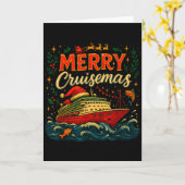 Merry Cruisemas Funny Christmas Cruise Vacation Karte (Gelbe Blume)