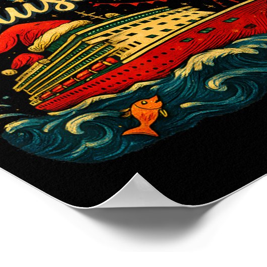 Merry Cruisemas Funny Christmas Cruise Vacation Poster (Ecke)