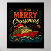 Merry Cruisemas Funny Christmas Cruise Vacation Poster (Vorne)
