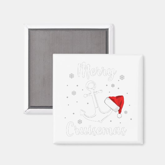 Merry Cruisemas Funny Christmas Cruliday Magnet (Vorderseite/Rückseite)