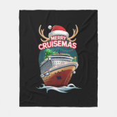 Merry Cruisemas Kreuzfahrtschiff Familie Weihnacht Fleecedecke (Vorderseite)