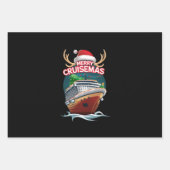 Merry Cruisemas Kreuzfahrtschiff Familie Weihnacht Geschenkpapier Set (Vorderseite)