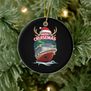 Merry Cruisemas Kreuzfahrtschiff Familie Weihnacht Keramik Ornament