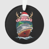 Merry Cruisemas Kreuzfahrtschiff Familie Weihnacht Ornament (Vorderseite)