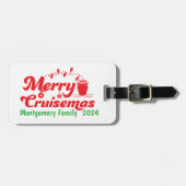Merry Cruisemas Personalisiert Family Gepäckanhänger (Vorderseite horizontal)