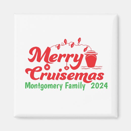 Merry Cruisemas Personalisiert Family Magnet (Vorne)