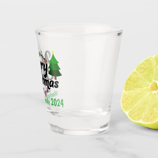 Merry Cruisemas Personalisiert Family Schnapsglas (Rechts)