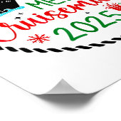 Merry Cruisemas Weihnachtsmannmütze Kreuzfahrtschi Poster (Ecke)