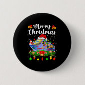 Merry Cruisemas Xmas Lighting Santa Cruise Ship Ch Button (Vorderseite)