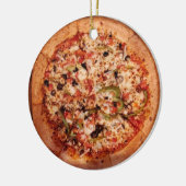 Merry Crustmas Deep Disce Pizza Weihnachten Keramik Ornament (Links)