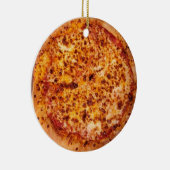 Merry Crustmas Deep Dish Cheese Pepperoni Pizza Keramik Ornament (Rechts)