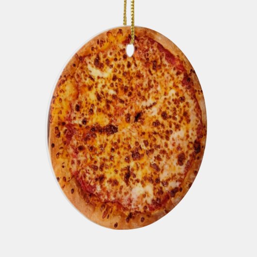 Merry Crustmas Deep Dish Cheese Pepperoni Pizza Keramik Ornament (Rechts)