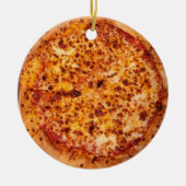 Merry Crustmas Deep Dish Cheese Pepperoni Pizza Keramik Ornament (Vorne)