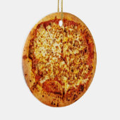 Merry Crustmas Deep Dish Cheese Sausage Pizza Keramik Ornament (Rechts)