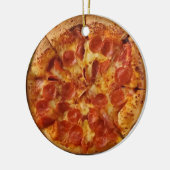 Merry Crustmas Deep Dish Pepperoni Pizza Keramik Ornament (Links)