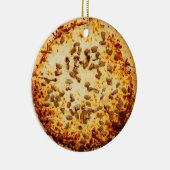 Merry Crustmas Funny Chee und Sausage Pizza Keramik Ornament (Rechts)