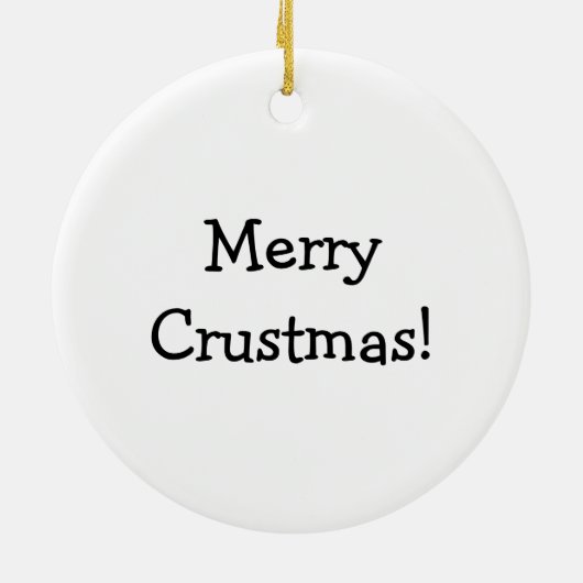 Merry Crustmas Funny Chee und Sausage Pizza Keramik Ornament (Hinten)