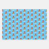 Merry Crustmas FUNNY PIZZA SLICE SA WRAPPING PAPER Geschenkpapier Set (Vorderseite 3)