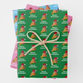 Merry Crustmas FUNNY PIZZA SLICE SA WRAPPING PAPER Geschenkpapier Set (Beispiel)