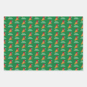 Merry Crustmas FUNNY PIZZA SLICE SA WRAPPING PAPER Geschenkpapier Set (Vorderseite)