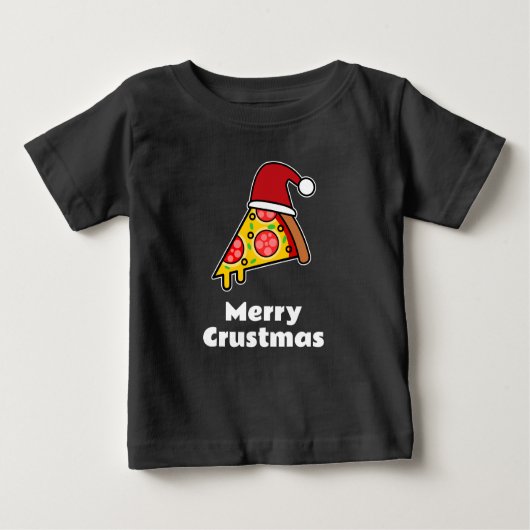 Merry Crustmas FUNNY PIZZA SLICE SANTA Baby T-shirt (Vorderseite)