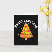 Merry Crustmas Funny Zza Slice Christmas Tree Zza Karte (Gelbe Blume)