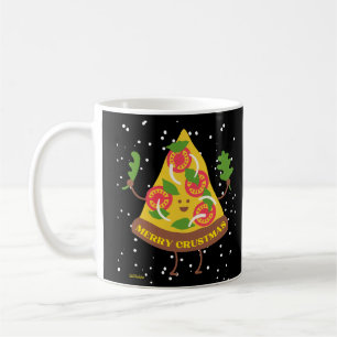 MERRY CRUSTMAS lustige Weihnachten Pizza Pub Gesch Kaffeetasse