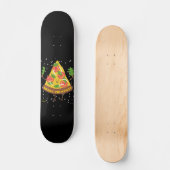 MERRY CRUSTMAS lustige Weihnachts Pizza Pub Skateboard (Vorderseite)