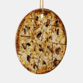 Merry Crustmas Mushroom Pizza Keramik Ornament (Rechts)