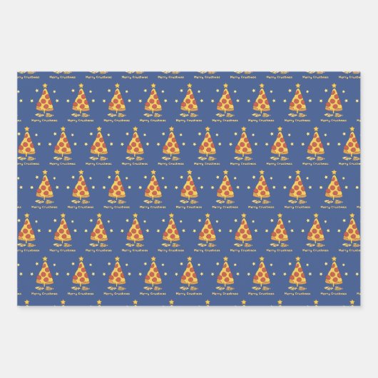 Merry Crustmas - Pizza Christmas Geschenkpapier Set (Vorderseite 3)