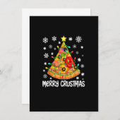 Merry Crustmas Pizza Christmas Tree Pizza Lover Xm Einladung (Vorne/Hinten)