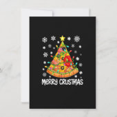 Merry Crustmas Pizza Christmas Tree Pizza Lover Xm Einladung (Vorderseite)