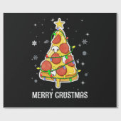 Merry Crustmas Pizza Christmas Tree Xmas Gifts Geschenkpapier (Flach)