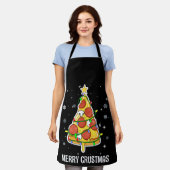 Merry Crustmas Pizza Christmas Tree Xmas Gifts Schürze (Getragen)