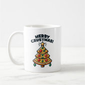 Merry Crustmas Pizza Tree - Funny Christmas Kaffeetasse (Links)