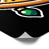 Merry Crustmas Pizza Tree - Funny Christmas Poster (Ecke)