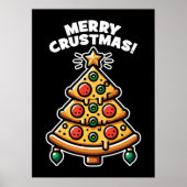 Merry Crustmas Pizza Tree - Funny Christmas Poster (Vorne)