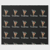 Merry Crustmas Pizza Weihnachten Geschenkpapier (Flach)