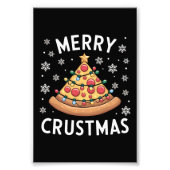 Merry Crustmas Pizza Weihnachtsbaum Weihnachtsgesc Fotodruck (Vorne)