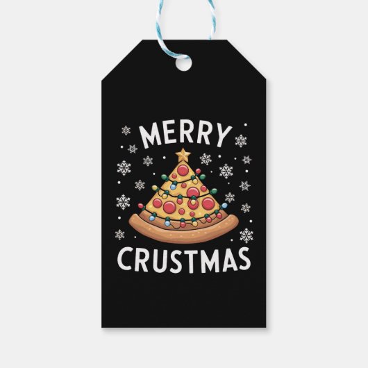 Merry Crustmas Pizza Weihnachtsbaum Weihnachtsgesc Geschenkanhänger (Rückseite)