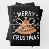 Merry Crustmas Pizza Weihnachtsbaum Weihnachtsgesc Geschenkpapier Set (Beispiel)