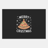 Merry Crustmas Pizza Weihnachtsbaum Weihnachtsgesc Geschenkpapier Set (Vorderseite)