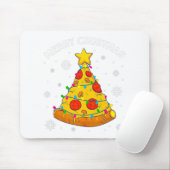 Merry Crustmas Pizza Weihnachtsbaum Weihnachtsgesc Mousepad (Mit Mouse)