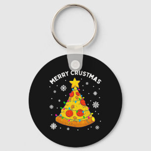 Merry Crustmas Pizza Weihnachtsbaum Weihnachtsgesc Schlüsselanhänger