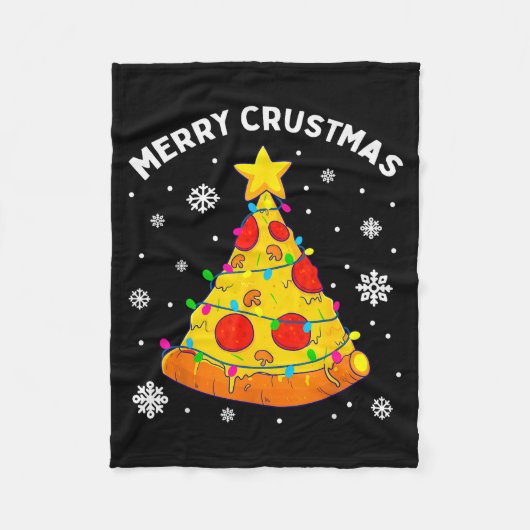 Merry Crustmas Zza Christmas Tree Xmas Kids Men Fleecedecke (Vorderseite)