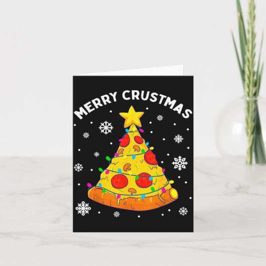 Merry Crustmas Zza Christmas Tree Xmas Kids Men Karte (Vorderseite)