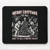 Merry Cryptmas Weird Night Cryptid Holiday Art  Mousepad (Vorne)